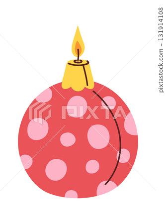 Candle Christmas ornament ball shape 131914108