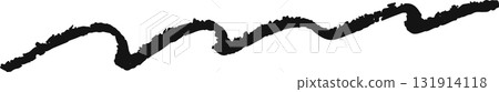 Brush line handwritten wavy stroke 131914118