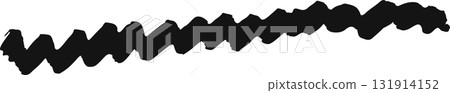 Wavy horizontal brush grunge line Wavy horizontal brush grunge line 131914152