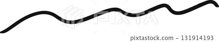 Decorative wavy stroke drawing element 131914193