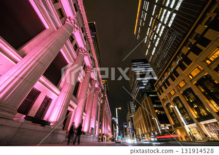 Nihonbashi, a Tokyo cityscape in Japan. View of Sumitomo Mitsui Trust Bank and Coredo Muromachi 1 from the Muromachi 2-chome intersection. 131914528
