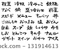 手寫書法居酒屋菜單人物素材 131914613