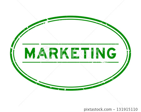 Grunge green marketing word oval rubber seal stamp on white background Grunge green marketing word oval rubber seal stamp on white background 131915110
