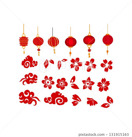 Chinese new year illustration pack 131915163