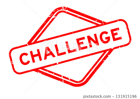 Grunge red challenge word rubber seal stamp on white background Grunge red challenge word rubber seal stamp on white background 131915196