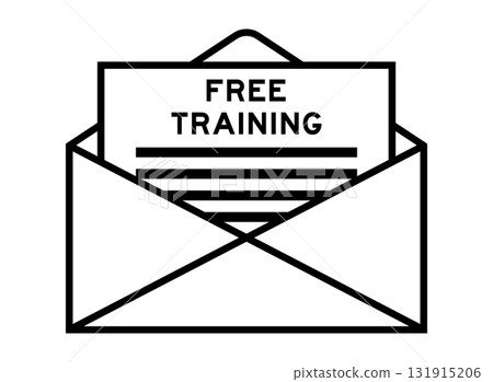 Envelope and letter sign with word free training as the headline 131915206