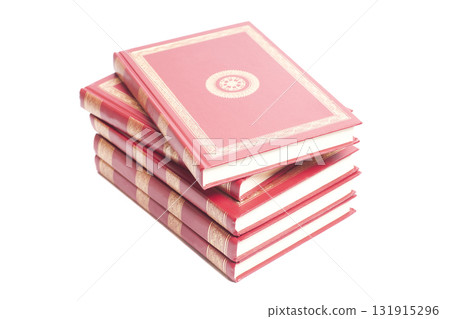 Books stack isolated on white background 131915296