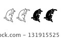 cat vector black cat kitten calico climbing icon cartoon character pet animal doodle logo illustration symbol design 131915525