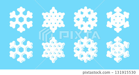 Snowflake vector Christmas glossy smooth curve corner icon logo snow Santa Claus Xmas cartoon character doodle illustration symbol graphic design 131915530