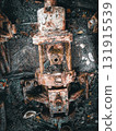 old rusty door with rust 131915539