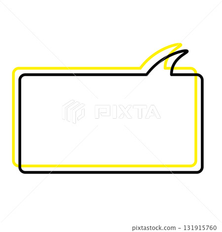 Simple speech bubble illustrations: horizontal, square, rounded corners Simple speech bubble illustrations: horizontal, square, rounded corners 131915760