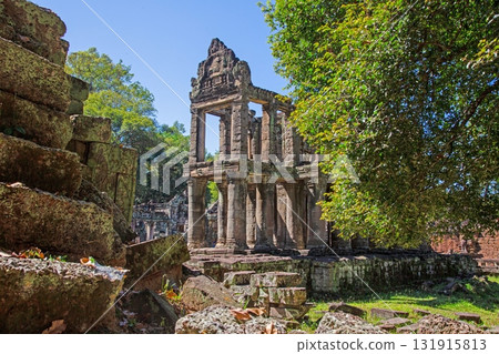 Ancient temple ruins with trees Angkor Wat Cambodia Ancient temple ruins with trees Angkor Wat Cambodia 131915813