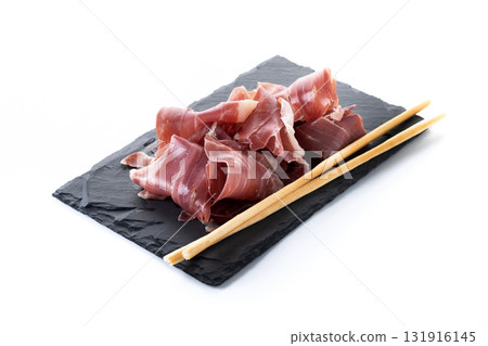 Slices of Spanish Serrano Ham Slices of Spanish Serrano Ham 131916145