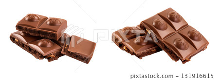 milk chocolate isolated on white background milk chocolate isolated on white background 131916615