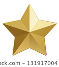 Gold star icon for rating, achievement, and quality symbol. Vector illustration. 131917004