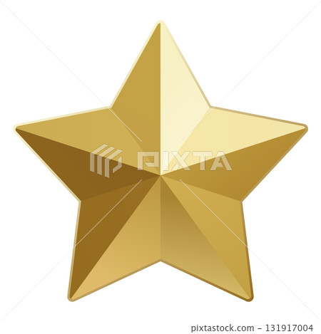 Gold star icon for rating, achievement, and quality symbol. Vector illustration. 131917004