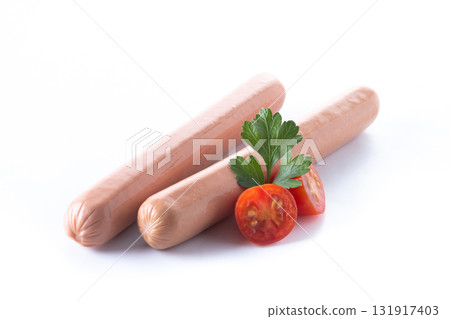 Raw Frankfurt sausages 131917403