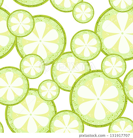 Bilimbi Jamaican tropical exotic fruit slice seamless pattern vector illustration 131917707
