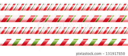Candy cane border christmas decoration, holiday sweet seamless decor.Stripes green, red and pink color, thin and thick. Retro stick, lollipop, candycane. Candy cane border christmas decoration, holiday sweet seamless decor.Stripes green, red and pink color, thin and thick. Retro stick, lollipop, candycane. 131917850