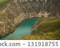 Azure water reservoir . Dagestan. Sulak or Sulakskiy canyon. .Russia. Picturesque day and gorgeous scene. Location . Wonderful image of wallpaper. Exploring the world's beauty. 131918755