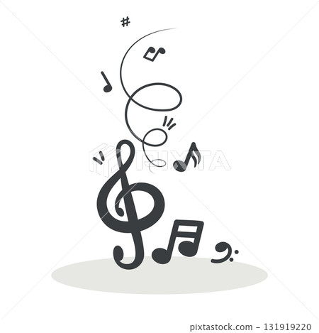 musical notes vector composition 131919220
