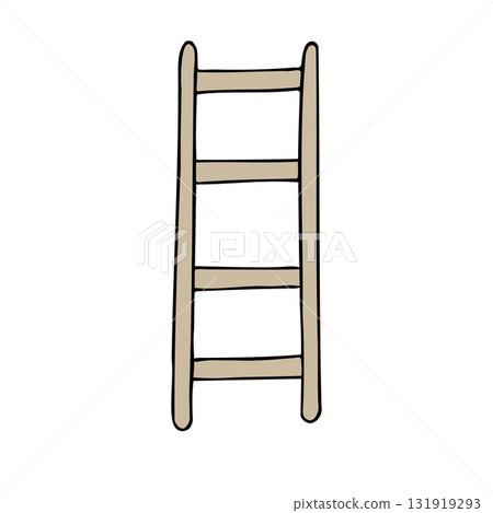 Vector hand drawn sketch doodle colored stairs 131919293