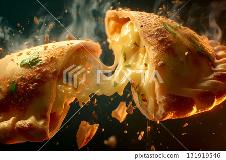 Cheesy Empanada Pull-Apart with Herbs and Sesame 131919546