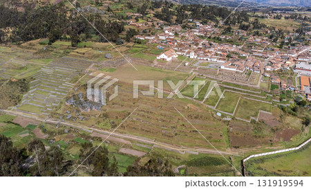 View of the ruins of the Inca temple of Chinchero in Cusco. View of the ruins of the Inca temple of Chinchero in Cusco. 131919594