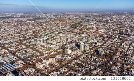 Aerial view of the city of Mendoza. Aerial view of the city of Mendoza. 131919602