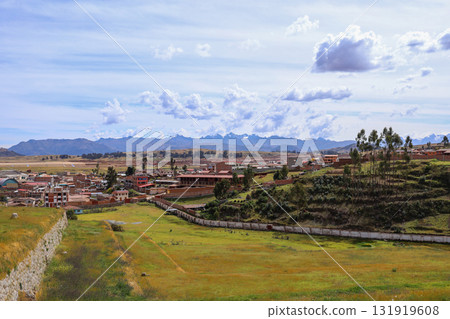 View of the ruins of the Inca temple of Chinchero in Cusco. View of the ruins of the Inca temple of Chinchero in Cusco. 131919608
