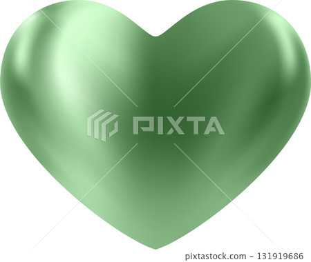 Green glossy 3d heart. Luxury realistic heart balloon. Green glossy 3d heart. Luxury realistic heart balloon. 131919686