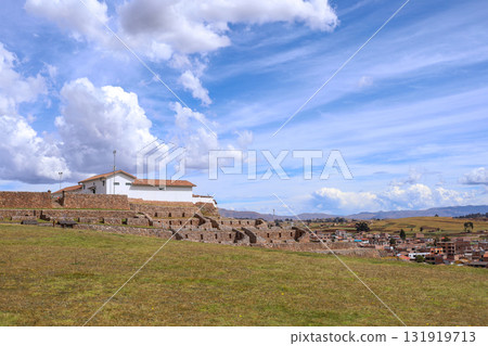 View of the ruins of the Inca temple of Chinchero in Cusco. View of the ruins of the Inca temple of Chinchero in Cusco. 131919713