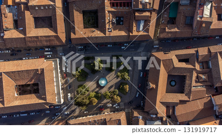 Aerial view of the city of Cusco. 131919717