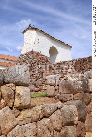 View of the ruins of the Inca temple of Chinchero in Cusco. View of the ruins of the Inca temple of Chinchero in Cusco. 131919724