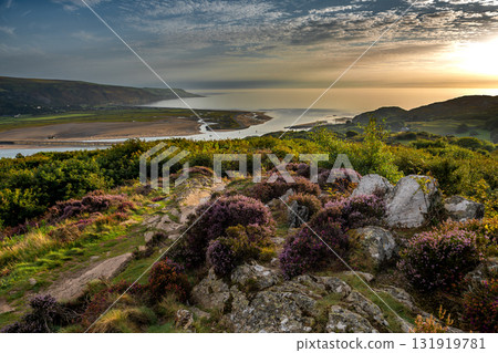 Mawddach River Estuary In Snowdonia National Park Near The City Of Barmouth In Wales, United Kingdom Mawddach River Estuary In Snowdonia National Park Near The City Of Barmouth In Wales, United Kingdom 131919781