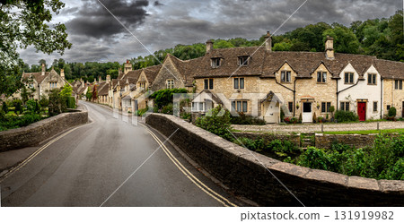 Picturesque Village Castle Combe In The Cotswolds Area In Wiltshire In England, United Kingdom 131919982