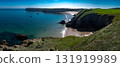 Atlantic Coast And Barafundle Bay Beach In Wales, Pembrokeshire, United Kingdom 131919989