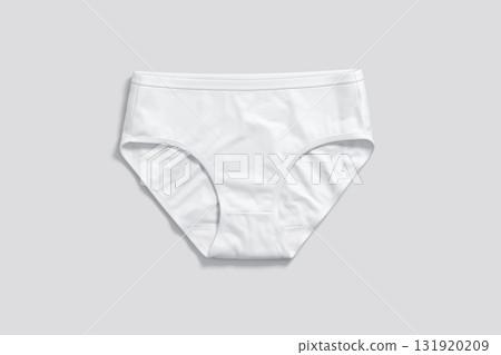Blank white women briefs underwear mockup, top view 131920209