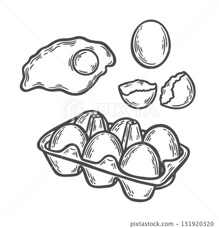 Set with images of eggs 131920320