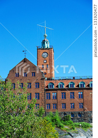 The Navigation school building on Kvarnberget in central Gothenburg, Sweden, sunny day 131920477