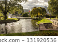 A small pond in the park area of the city . Europe 131920536