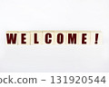 Welcome - word concept on cubes, text 131920544
