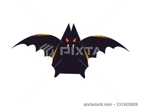 Retro bat with halftone dot texture Retro bat with halftone dot texture 131920889