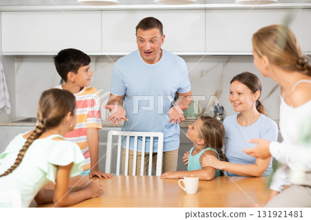 Big family discussing 131921481