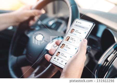 Man using social media messenger app Man using social media messenger app 131922298