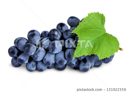 dark blue grape berry bunch isolated on white background 131922559