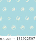 Winter pattern with snowflakes. White snow flakes on gentle light blue background. Seamless vector texture for packaging, cards, banners design, print for baby's fabric, fun textile, cover, wallpapers 131922597