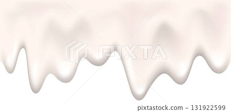 Yogurt, cream, glaze, liquid or paint wave realistic 3d texture. 131922599