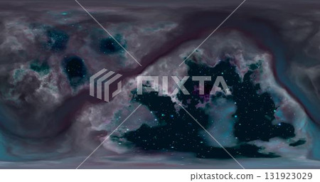 3d rendering. Space background with nebula and stars. Environment 360 HDRI map. Equirectangular projection, spherical panorama. 3d rendering. Space background with nebula and stars. Environment 360 HDRI map. Equirectangular projection, spherical panorama. 131923029