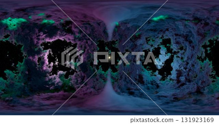3d rendering. Space background with nebula and stars. Environment 360 HDRI map. Equirectangular projection, spherical panorama. 3d rendering. Space background with nebula and stars. Environment 360 HDRI map. Equirectangular projection, spherical panorama. 131923169